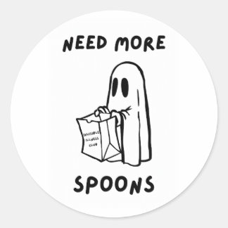 'Need More Spoons' Funny Chronic Illness Sticker
