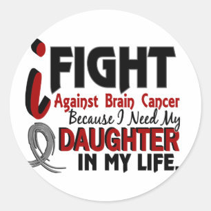 Need My Daughter Brain Cancer Classic Round Sticker