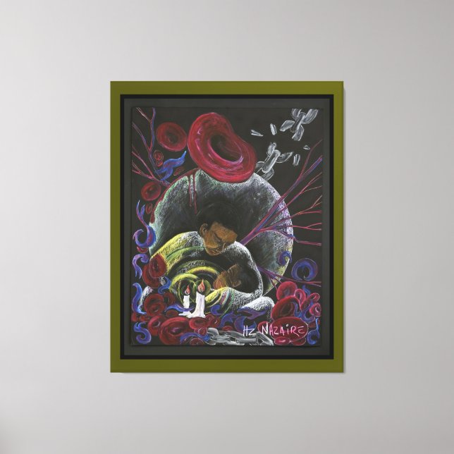 Need not Suffer Alone  - Sickle Cell Art Canvas G Print (Front)