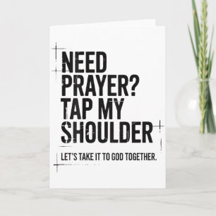 Need Prayer Tap My Shoulder Bible Verse Christian Card