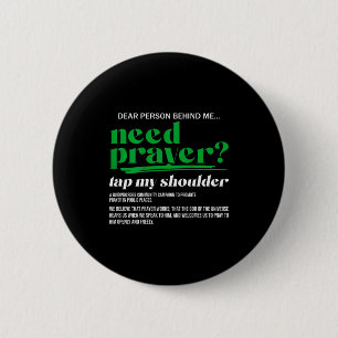 Need Prayer Tap My Shoulder Christian Men Women (o 6 Cm Round Badge
