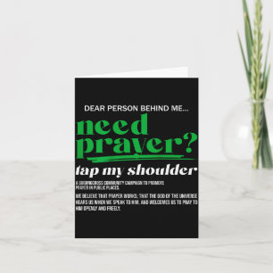 Need Prayer Tap My Shoulder Christian Men Women (o Card