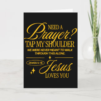 Need Prayer Tap My Shoulder Christian Men Women (o Card