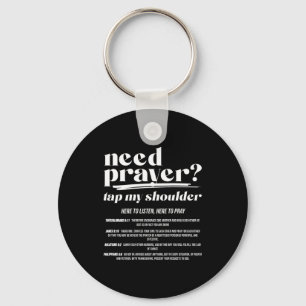Need Prayer Tap My Shoulder Christian Men Women (o Key Ring
