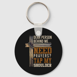 Need Prayer Tap My Shoulder Christian Men Women (o Key Ring