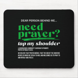 Need Prayer Tap My Shoulder Christian Men Women (o Mouse Mat