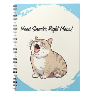 Need Snacks Right Meow Notebook