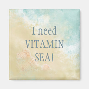 Need VITAMIN SEA Fun Beach Quote Magnet