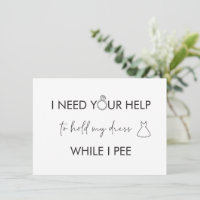 Need your help bridesmaid proposal flat card