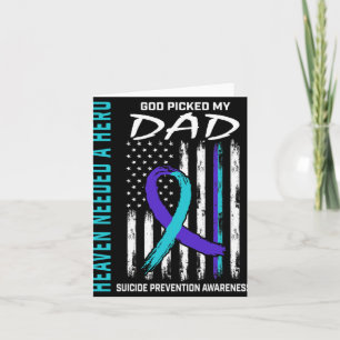 Needed A Hero God Cked Dad Suicide Awareness Fla Card