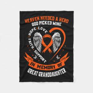 Needed A Hero God Picked Great Granddaughter Leuke Fleece Blanket