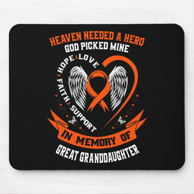 Needed A Hero God Picked Great Granddaughter Leuke Mouse Mat (Front)
