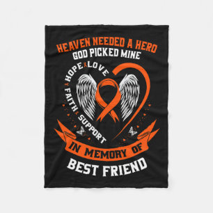 Needed A Hero God Picked My Best Friend Leukaemia Fleece Blanket