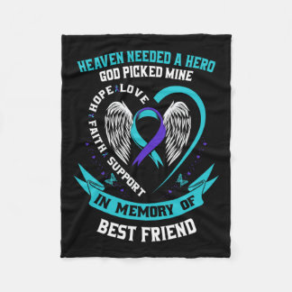 Needed A Hero God Picked My Best Friend Suicide Gi Fleece Blanket