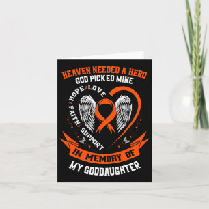 Needed A Hero God Picked My Goddaughter Leukaemia Card
