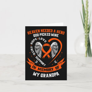 Needed A Hero God Picked My Grandpa Leukaemia Memo Card