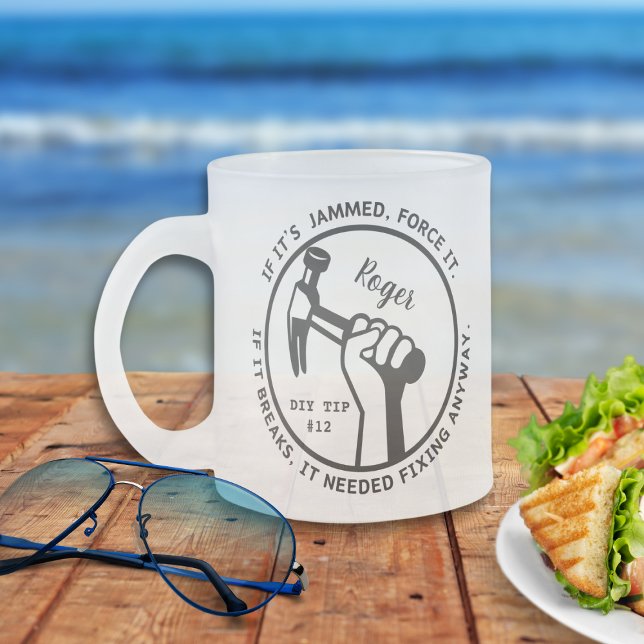 Needed Fixing Anyway Frosted Glass Coffee Mug (Creator Uploaded)