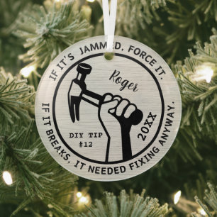 Needed Fixing Anyway Glass Tree Decoration