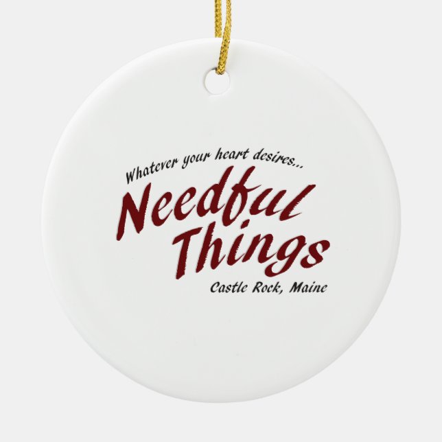 Needful Things Ceramic Tree Decoration (Front)
