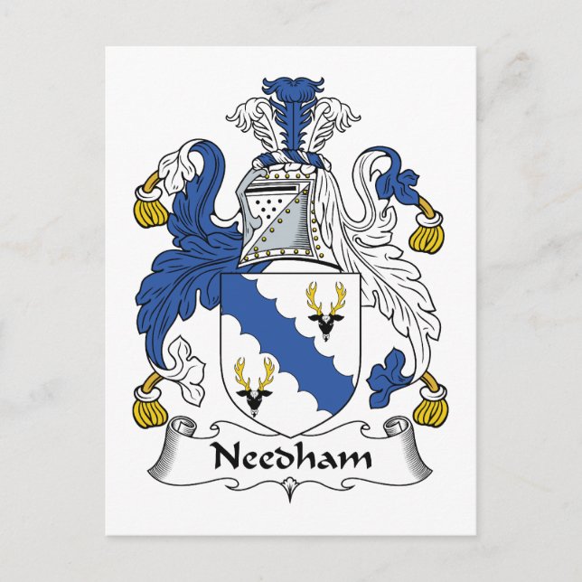 Needham Family Crest Postcard (Front)
