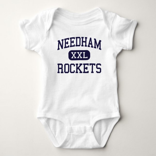Needham - Rockets - High - Needham Massachusetts Baby Bodysuit (Front)