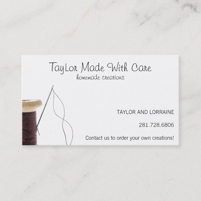 Needle and Thread Business Card (Front)