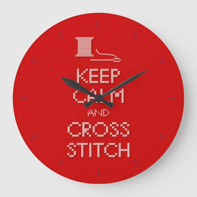 Needle and  Thread Clock Cross Stitch (Front)
