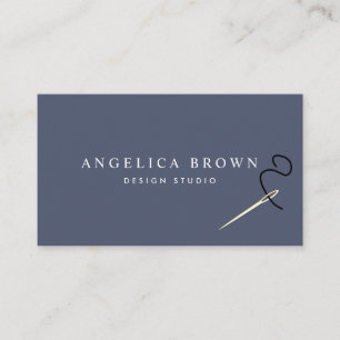 Needle and Thread Seamstress Tailor Business Card