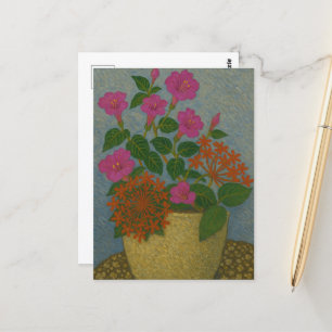 Needle Flower and Four's o'clock Flower Postcard