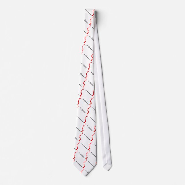 Needle Hearts (black) Tie (Front)