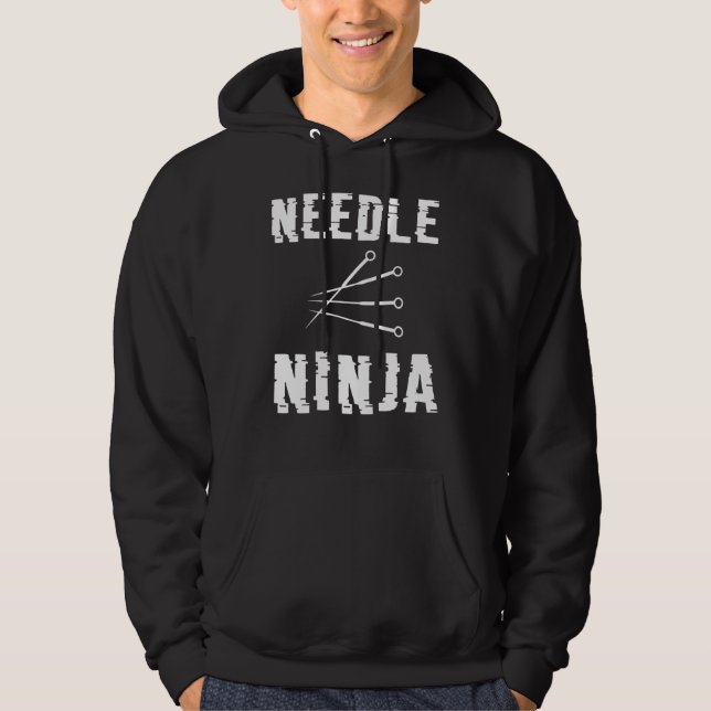 Needle Ninja Funny Acupuncture Acupuncturist Hoodie (Front)