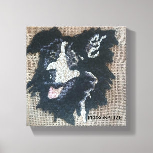 Needle Punch Border Collie design wall art 