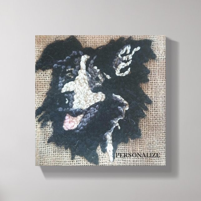 Needle Punch Border Collie design wall art  (Front)