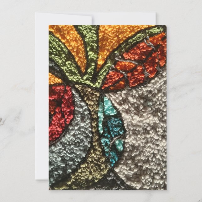 Needle Punch Design greeting card (Front)