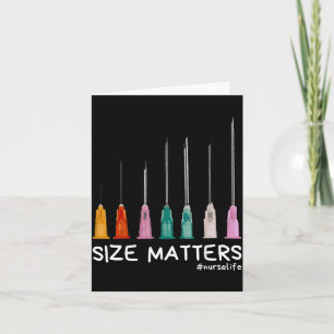 Needle Size Funny Nursing CNA Nurse Life Card