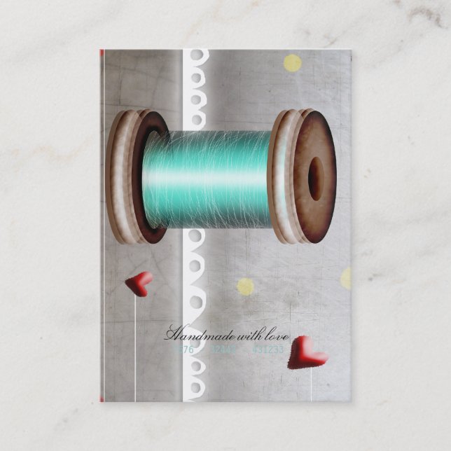 Needle spool Sewing Thread tailor Business Card (Front)