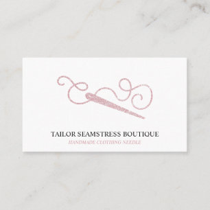 Needle Tailor Seamstress alterations Business Card
