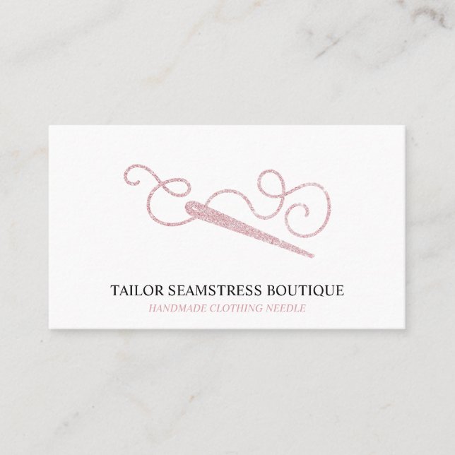 Needle Tailor Seamstress alterations Business Card (Front)