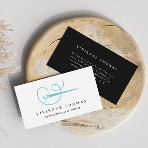 Needle & Thread Seamstress Tailor Alterations Business Card