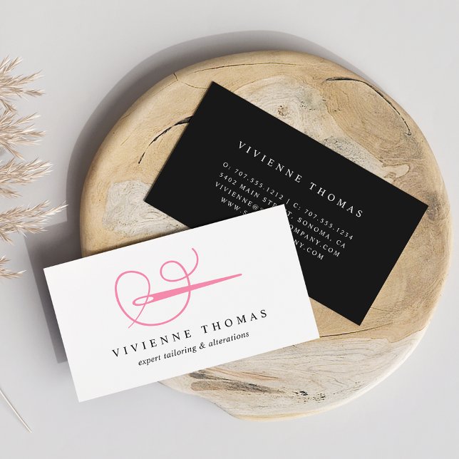 Needle & Thread | Seamstress Tailor Alterations Business Card (Creator Uploaded)