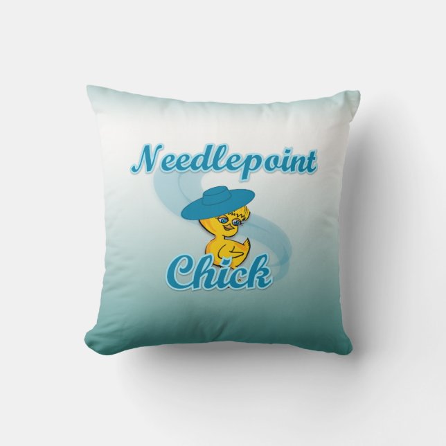 Needlepoint Chick #3 Cushion (Front)
