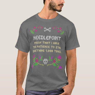 Needlepoint Cross Stitch Shirt Funny Sewing Gift f
