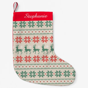 Needlepoint Look Christmas Stocking