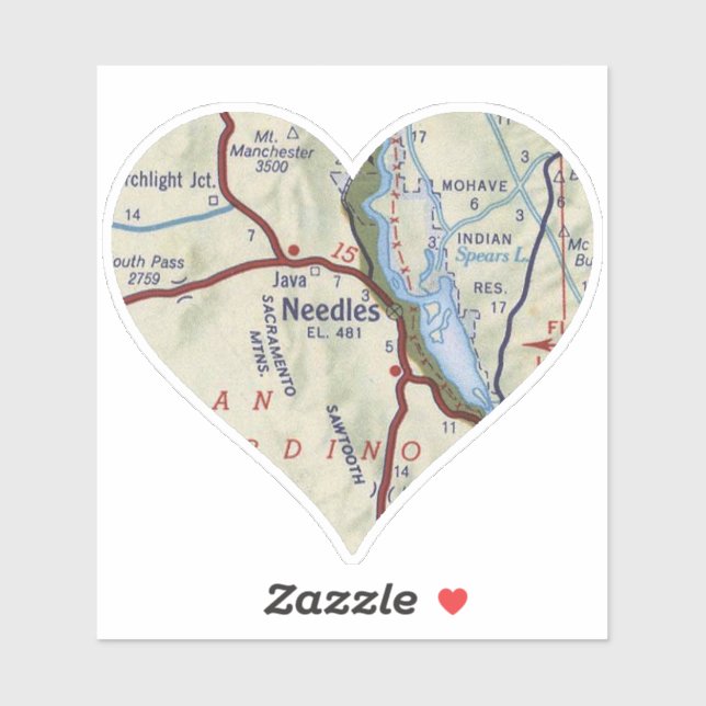 Needles CA 50's Map (Sheet)