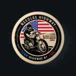 Needles Highway South Dakota Motorcycle 6 Cm Round Badge<br><div class="desc">Needles Highway done in a vintage,  distressed style emblem. It is a famous scenic drive found in South Dakota and apart of the Peter Norbeck Scenic Byway.</div>