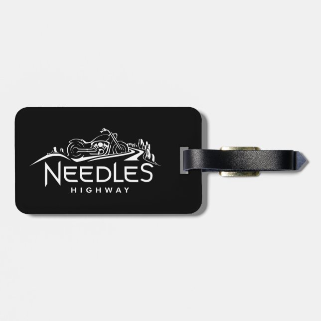 Needles Highway South Dakota Motorcycle Luggage Tag (Back Horizontal)