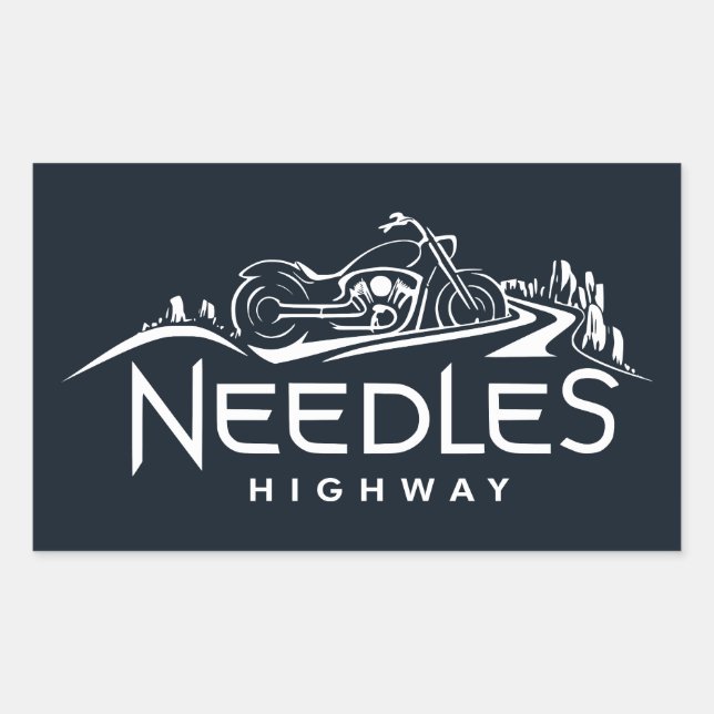Needles Highway South Dakota Motorcycle Rectangular Sticker (Front)