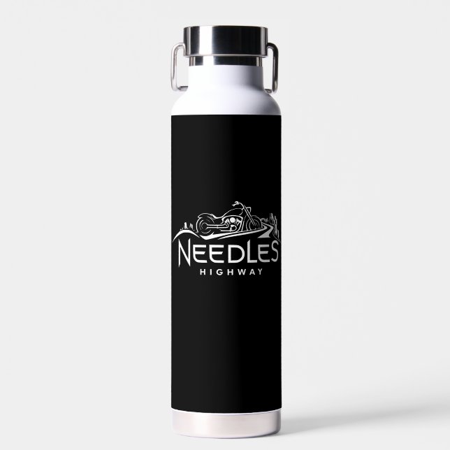 Needles Highway South Dakota Motorcycle Water Bottle (Front)
