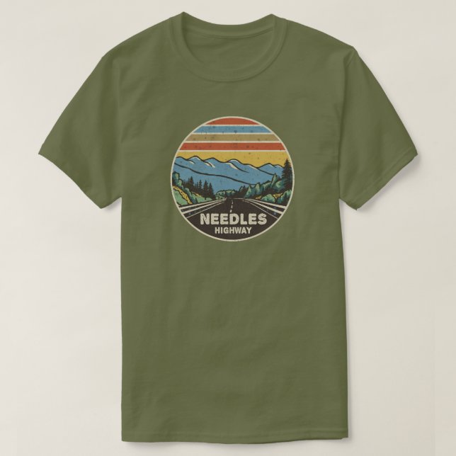 Needles Highway South Dakota Mountains T-Shirt (Design Front)