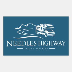 Needles Highway South Dakota Recreational Vehicle Rectangular Sticker
